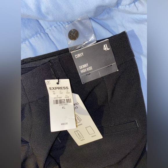 Express Curvy High Waisted Supersoft Twill Skinny Pant - Picture 3 of 3